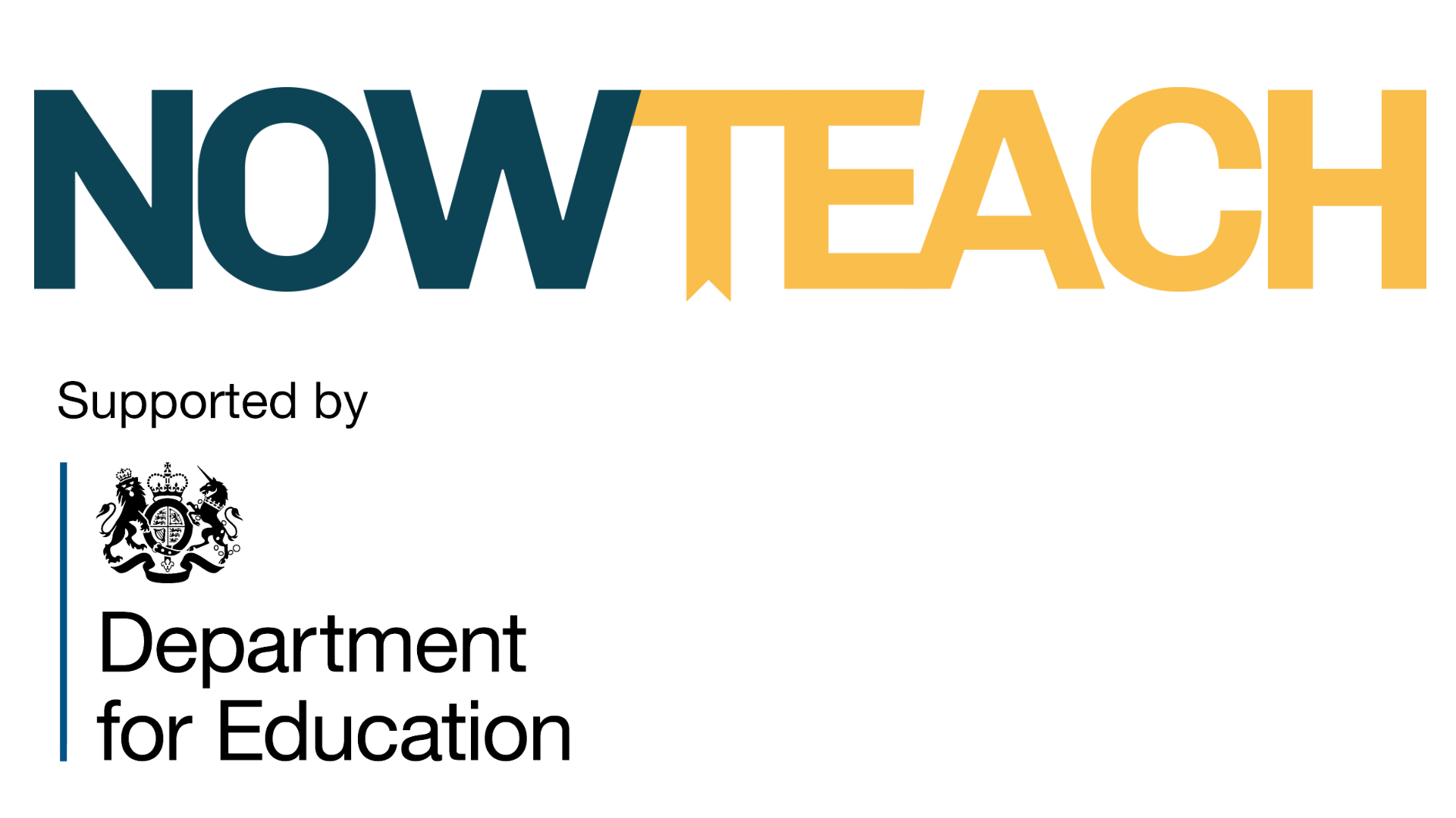now teach and dfe logo